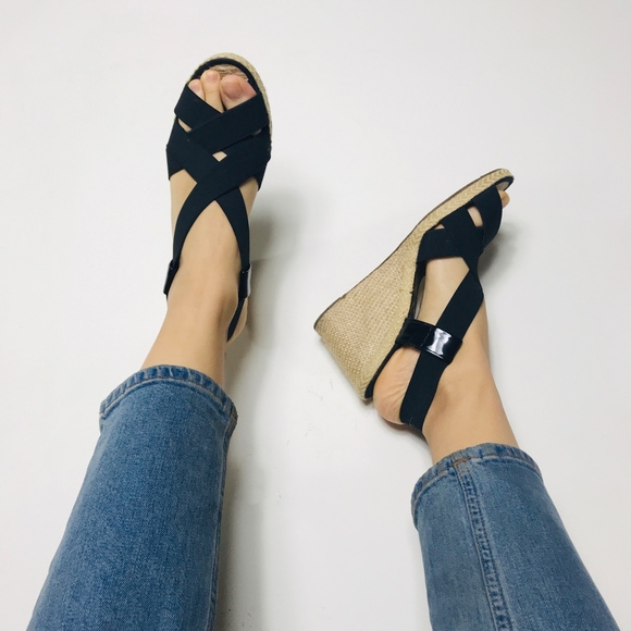 Andre Assous Elastic Wedge Espadrille shoes - Picture 6 of 6